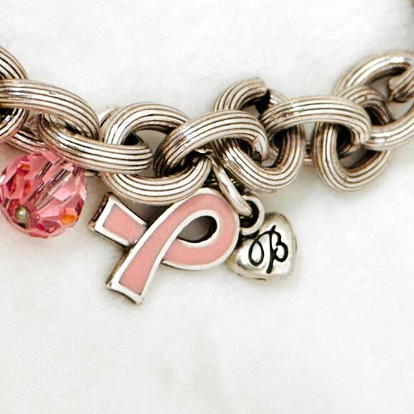 Brighton Breast Cancer Power of Pink Charm Bracelet/Locket - Retired - Picture 6 of 8